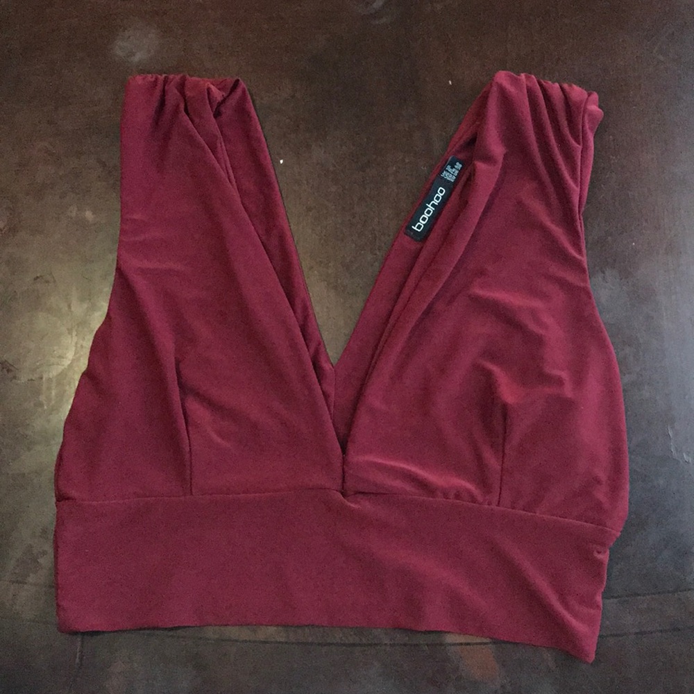 Maroon crop top